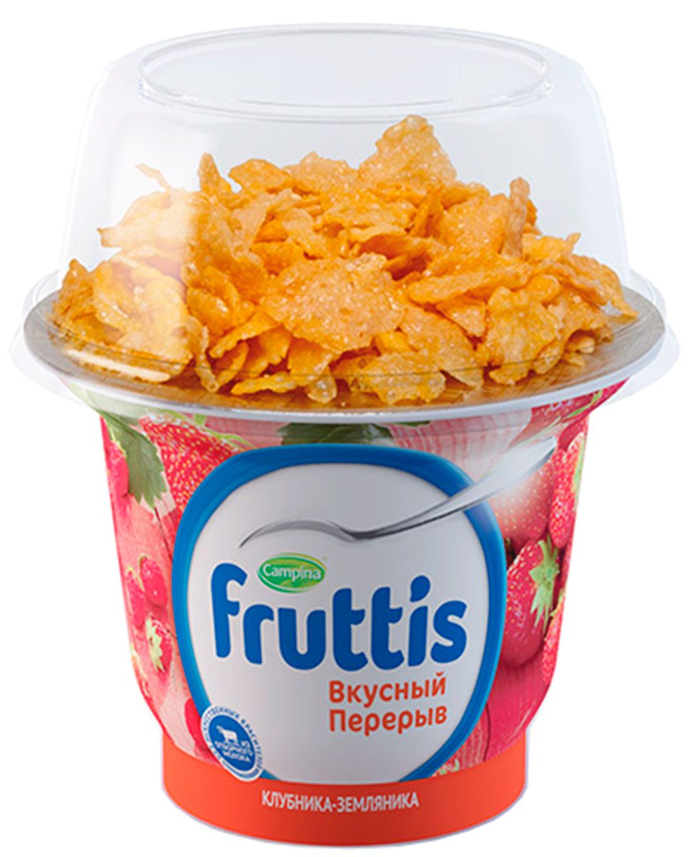 Йогурт Fruttis Вкусный перерыв с топпером 165+15г