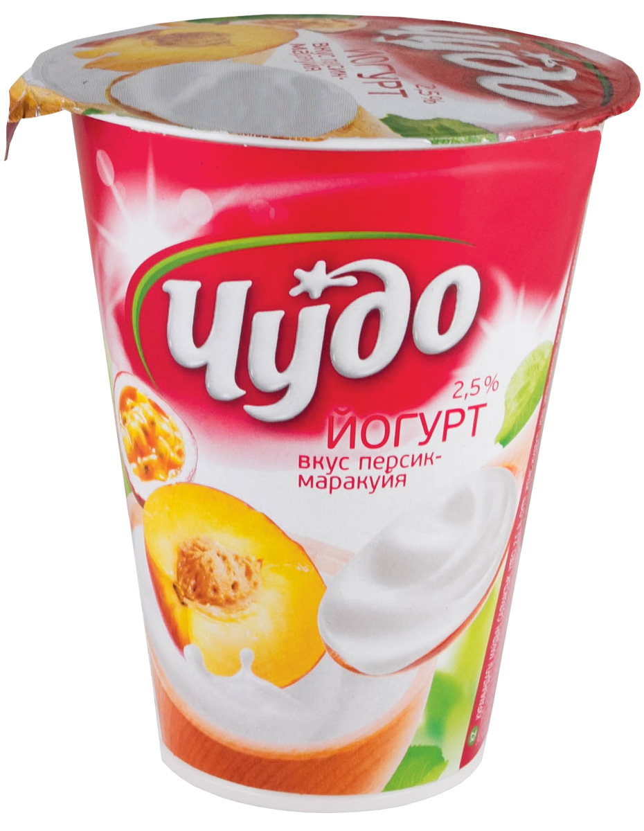 Йогурт Чудо Персик-Маракуйя 2,5% 