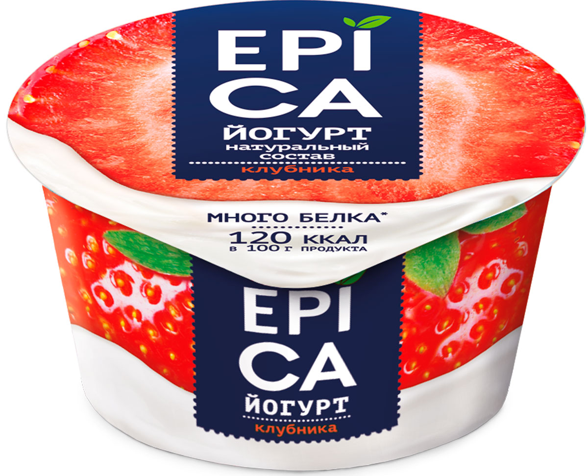 Йогурт Эпика с клубникой 4,8% 