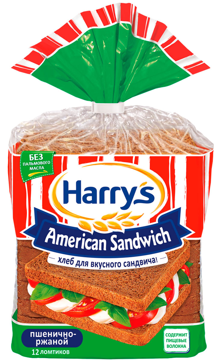 Сандвичный Хлеб Харис пшенично-ржаной 