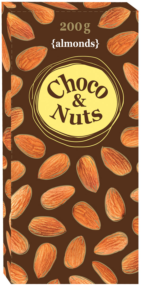 Шоколад Choco&Nuts молочный с цельным миндалем